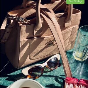 CHANEL Beige Leather Satchel